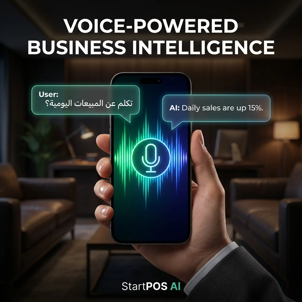 Voice-powered business intelligence — daily sales up 15%