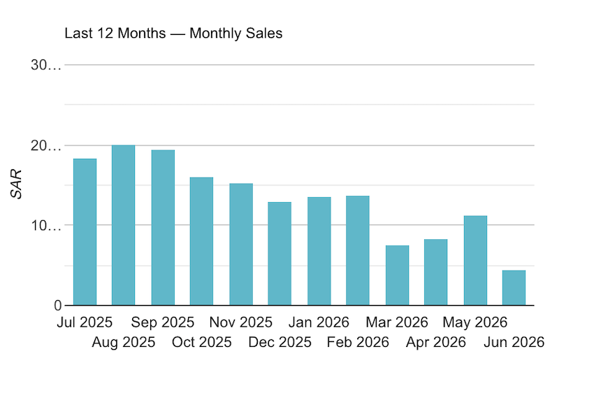 Last 12 Months Monthly Sales