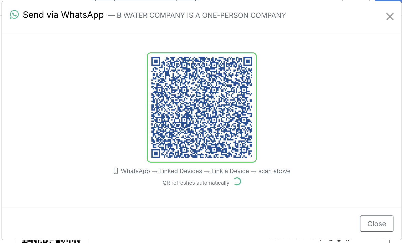 WhatsApp QR Code to Link Device